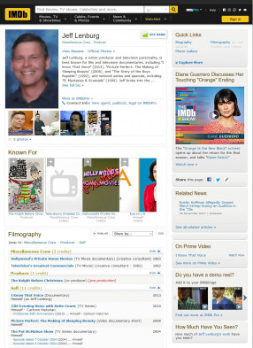 gallery/jeff lenburg imdb page